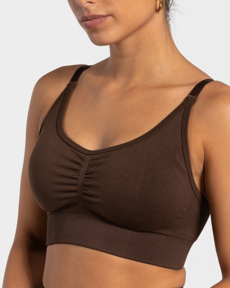 Brown Women's Teveo Charming Scrunch Bras | 4237-HKVTC