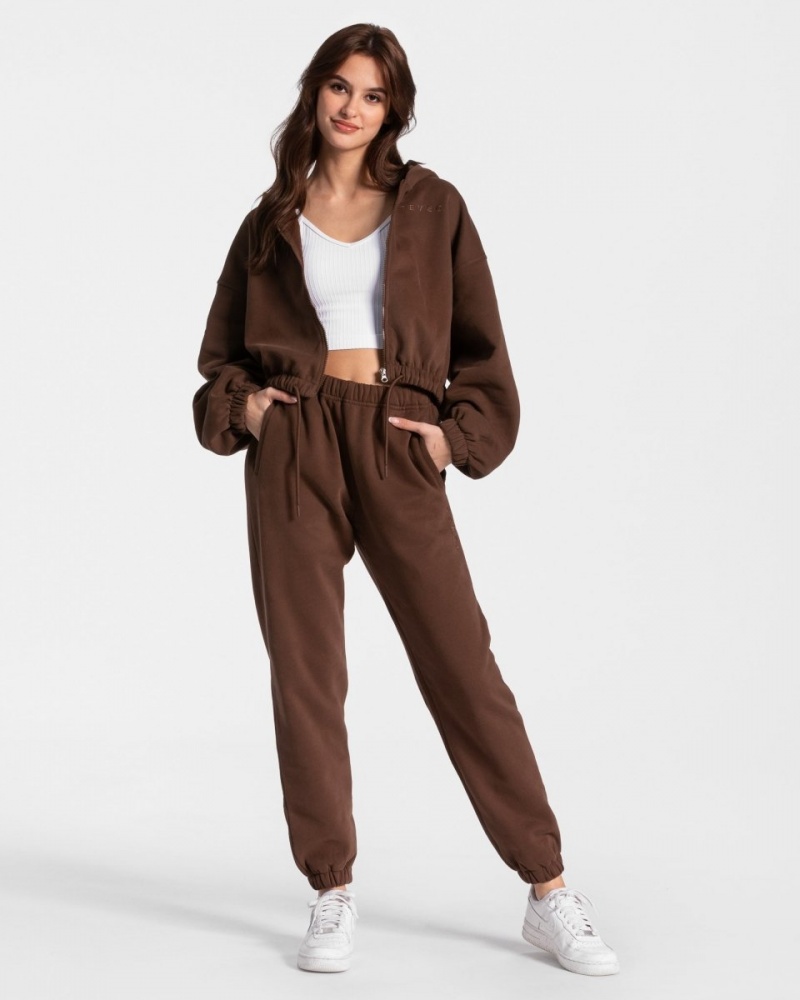 Brown Women's Teveo Iconic Oversized Jogger | 1950-FSCWB