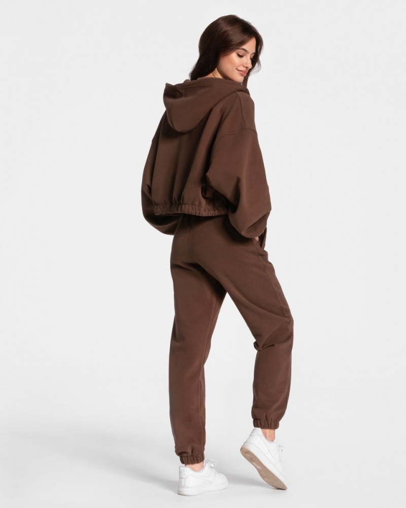 Brown Women's Teveo Iconic Oversized Jogger | 1950-FSCWB