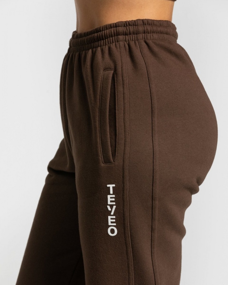 Brown Women's Teveo Sassy Slit Jogger | 1928-DXCFM