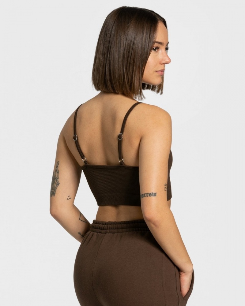 Brown Women's Teveo Sassy Tops | 8956-FCKRY