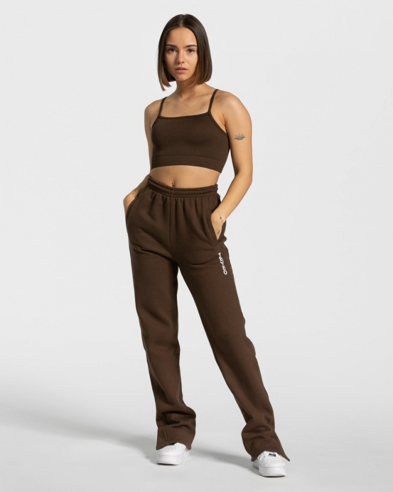 Brown Women's Teveo Sassy Tops | 8956-FCKRY