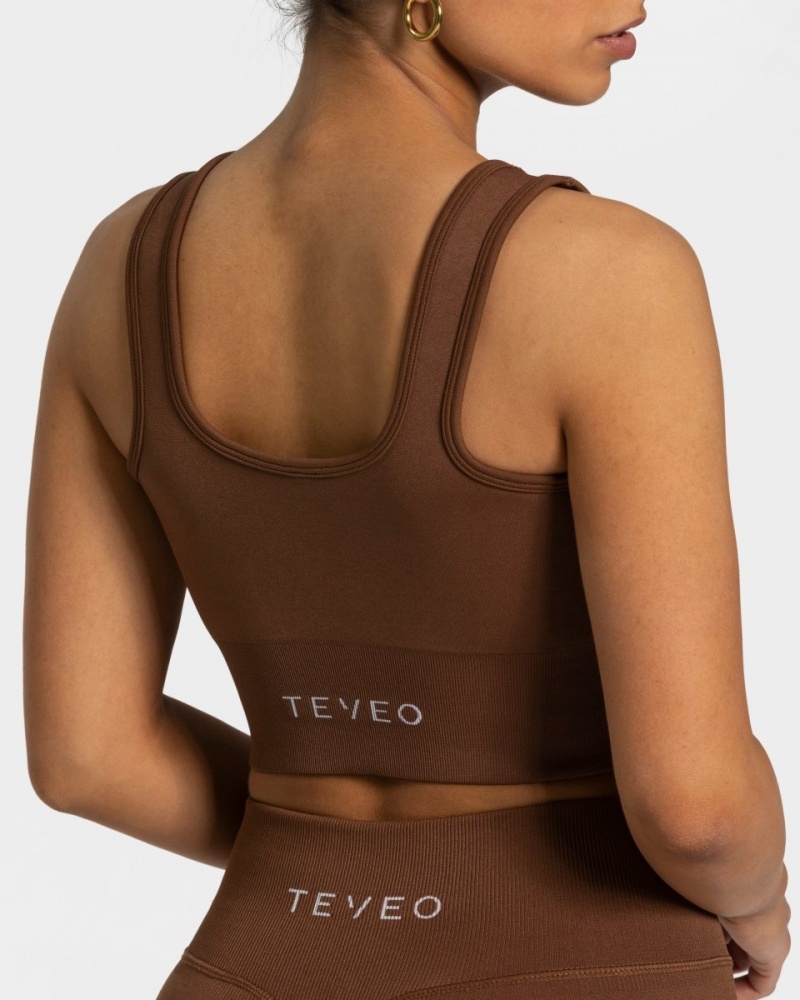 Brown Women's Teveo Sensation Bras | 9163-IHAWF