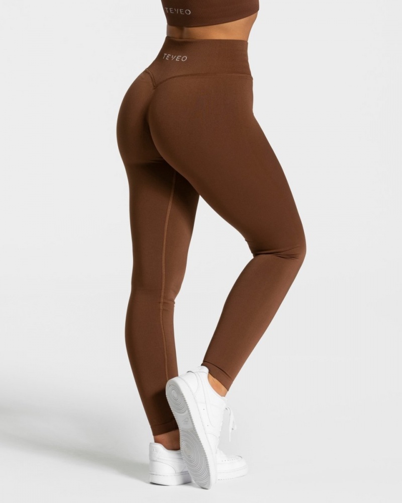 Brown Women's Teveo Sensation Leggings | 3945-KLTAX