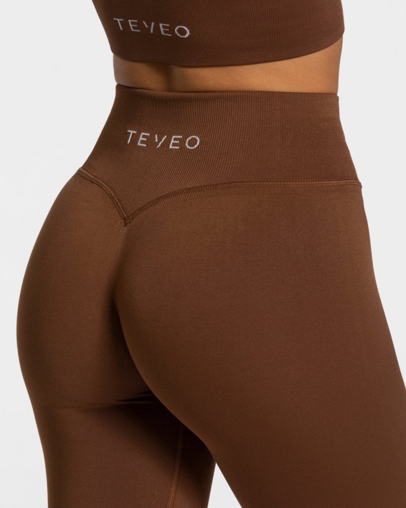 Brown Women's Teveo Sensation Leggings | 3945-KLTAX