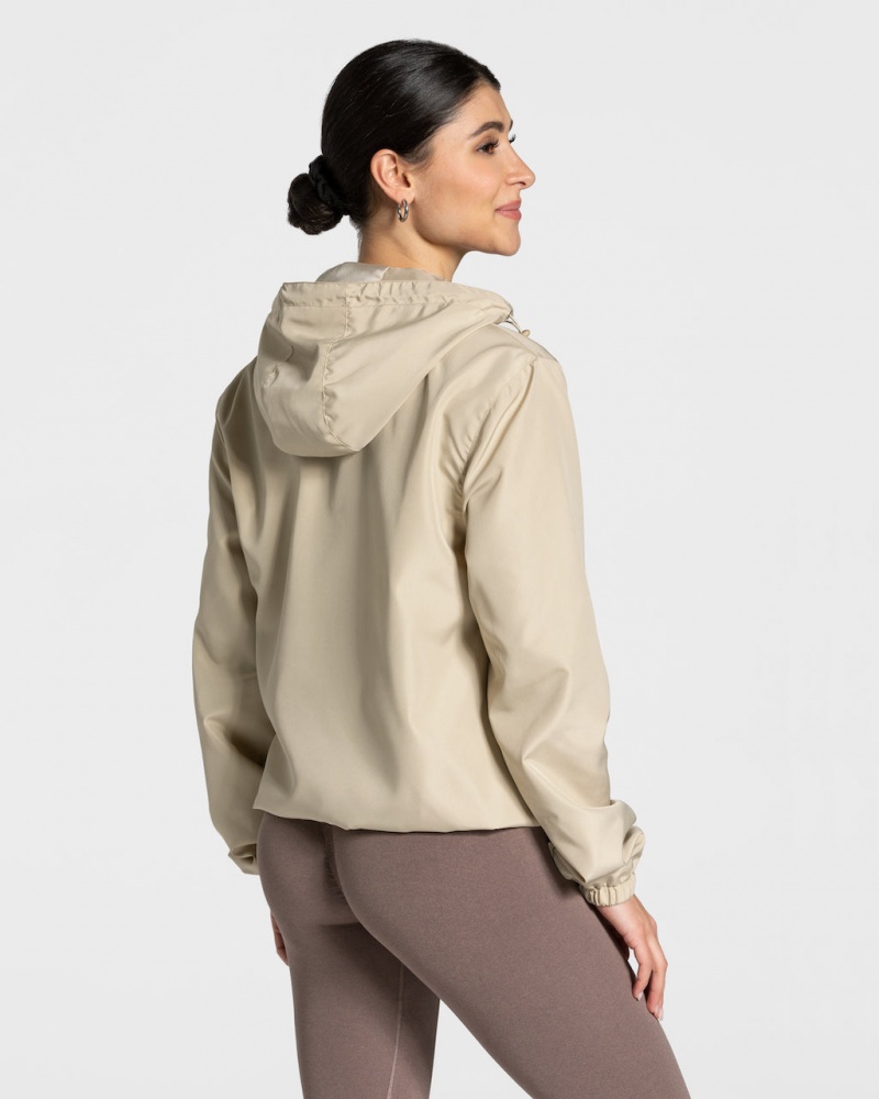 Brown Women's Teveo Statement Windbreaker | 7065-BYFWI