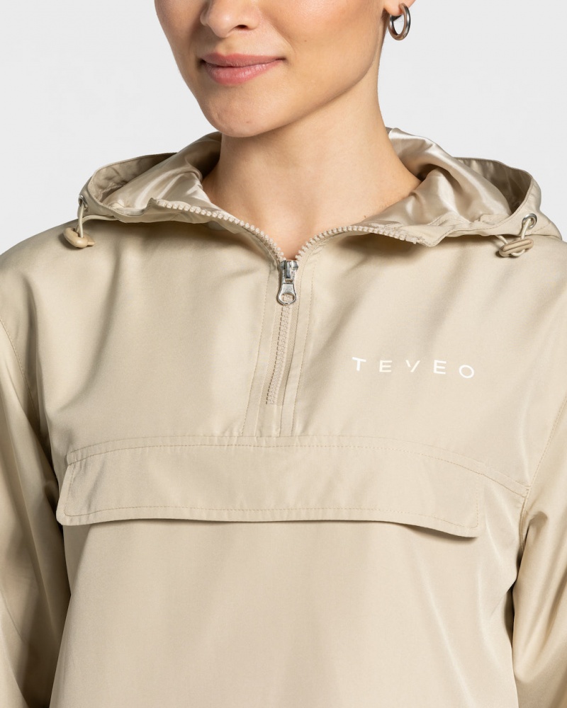 Brown Women's Teveo Statement Windbreaker | 7065-BYFWI