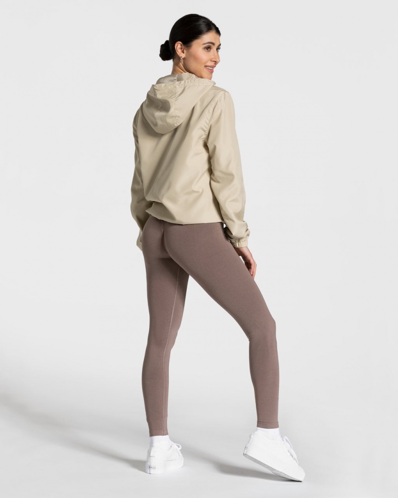 Brown Women's Teveo Statement Windbreaker | 7065-BYFWI