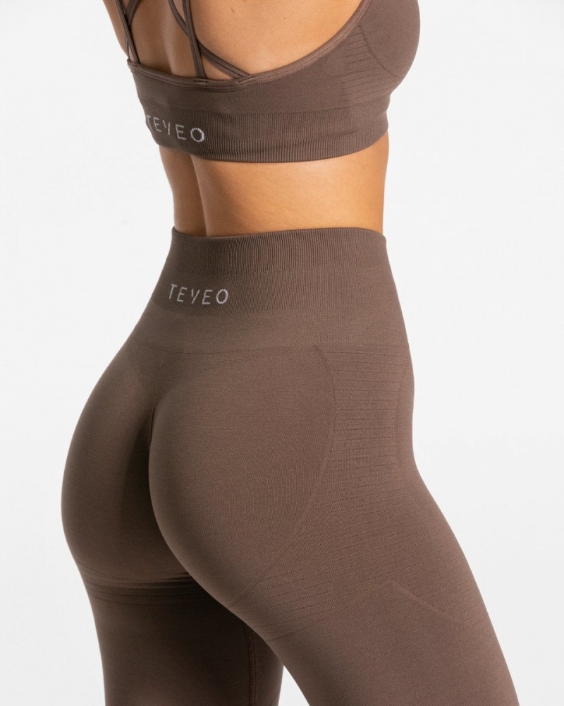 Brown Women's Teveo True Leggings | 8307-JMQDW