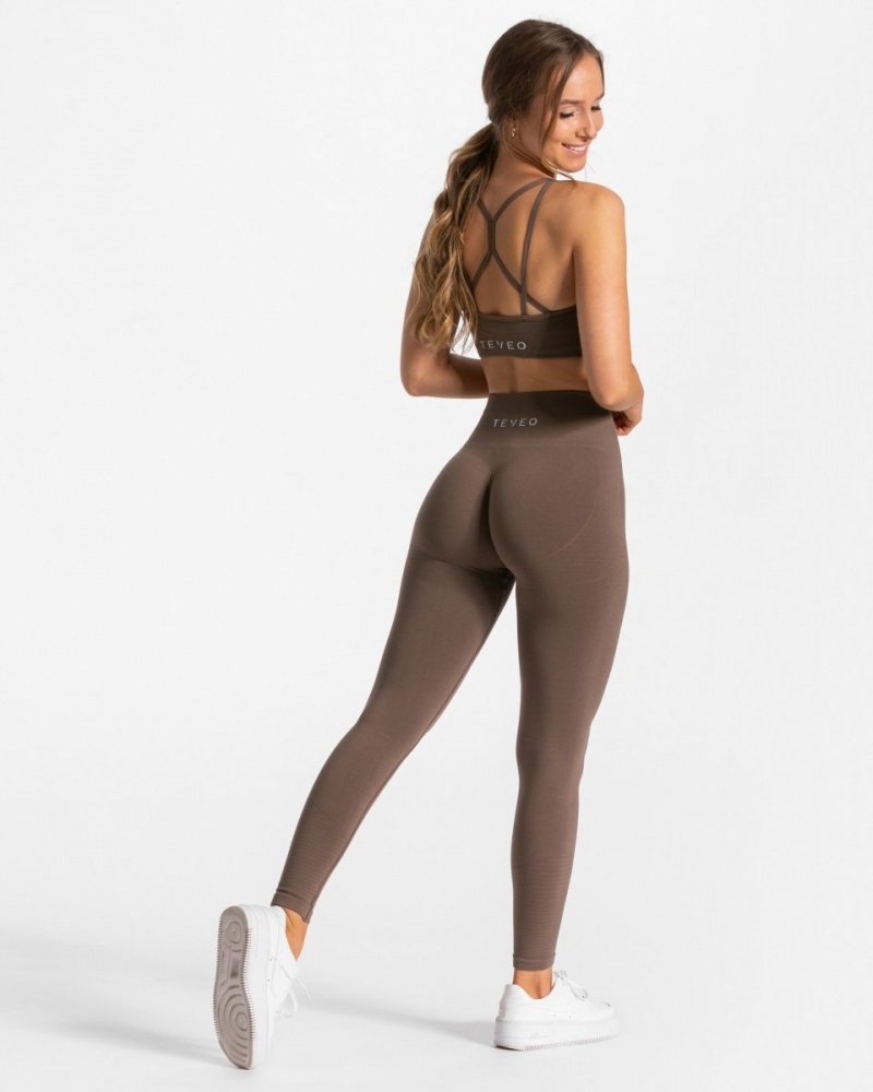 Brown Women's Teveo True Leggings | 8307-JMQDW