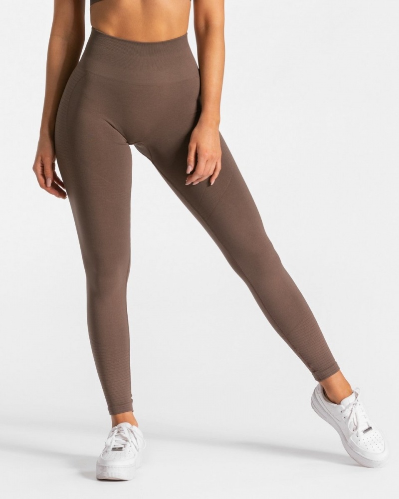 Brown Women\'s Teveo True Leggings | 8307-JMQDW