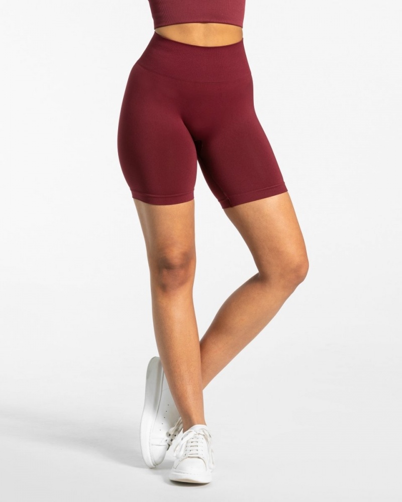 Burgundy Red Women\'s Teveo Classy Shorts | 8249-RAFZJ