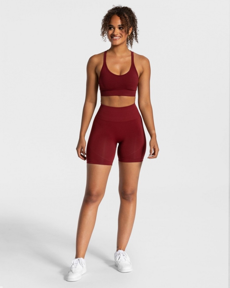 Burgundy Red Women's Teveo True Shorts | 0857-QENAH