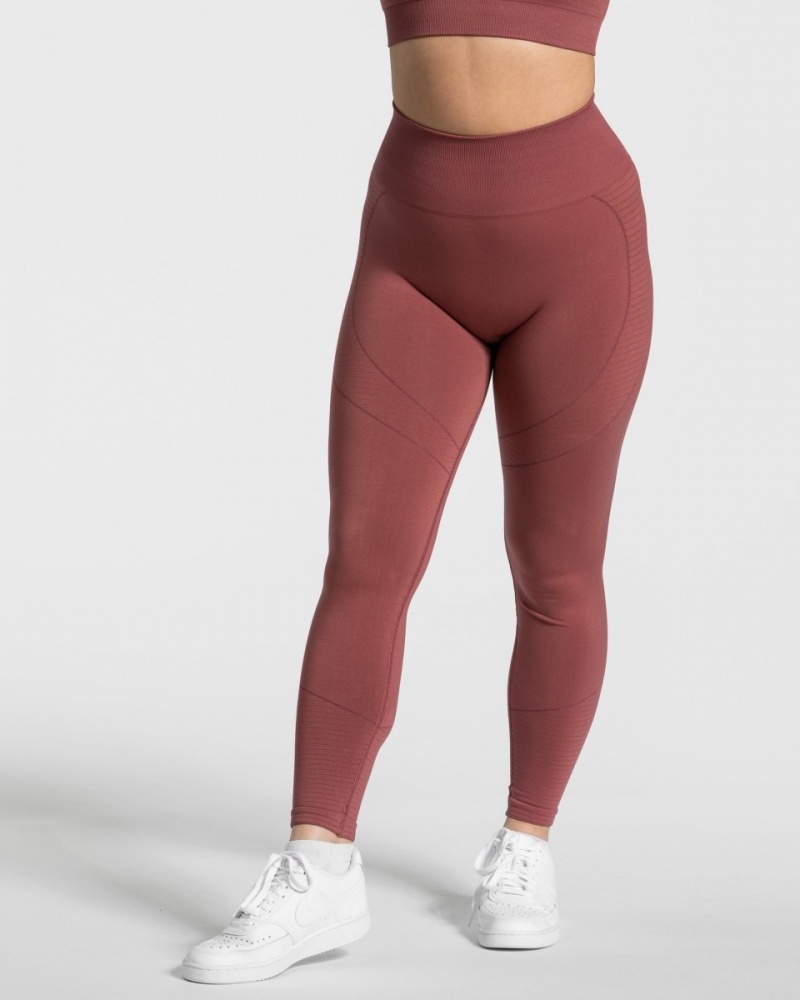 Burgundy Women\'s Teveo True Leggings | 1587-OXYKU