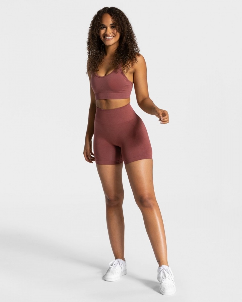 Burgundy Women's Teveo True Shorts | 1526-JPHOF