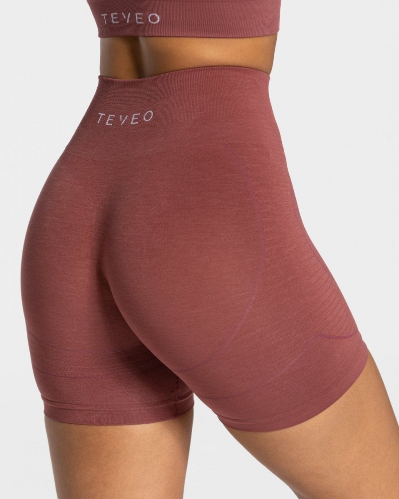 Burgundy Women's Teveo True Shorts | 1526-JPHOF