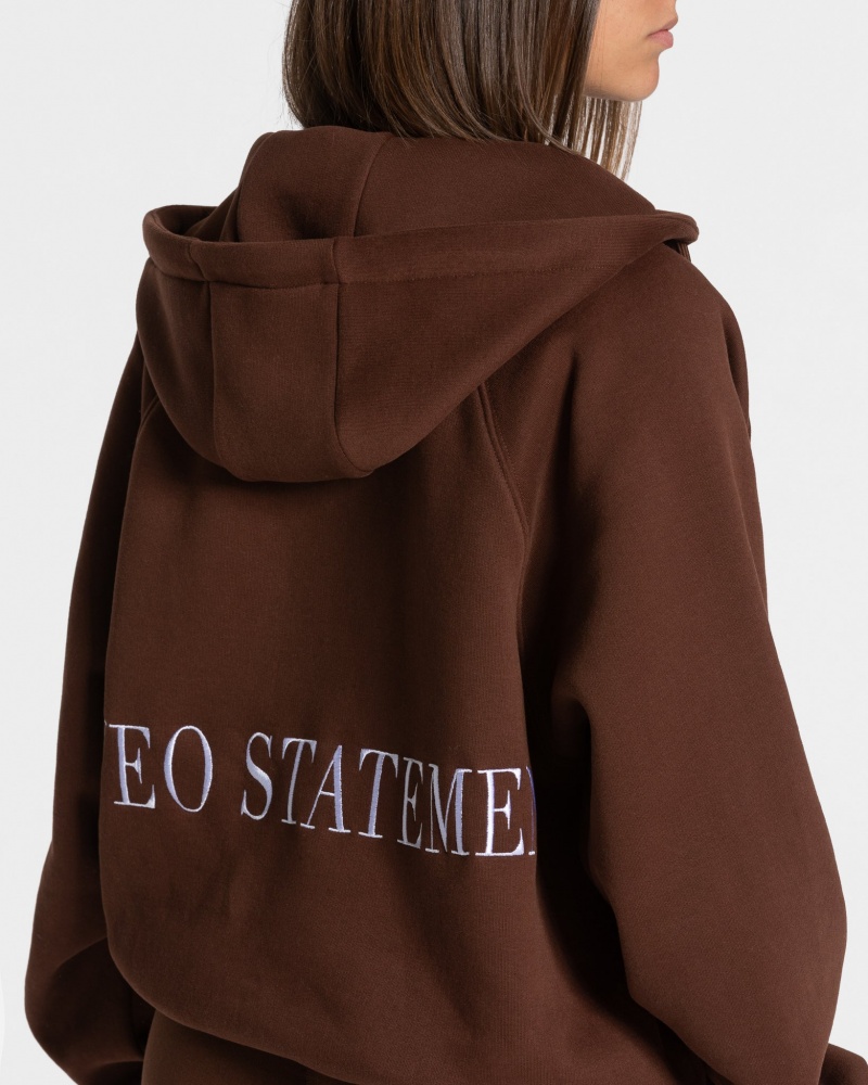 Coffee Women's Teveo Statement Oversized Jackets | 7612-TJDCK