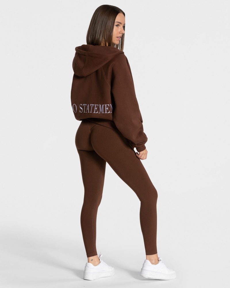 Coffee Women's Teveo Statement Oversized Jackets | 7612-TJDCK