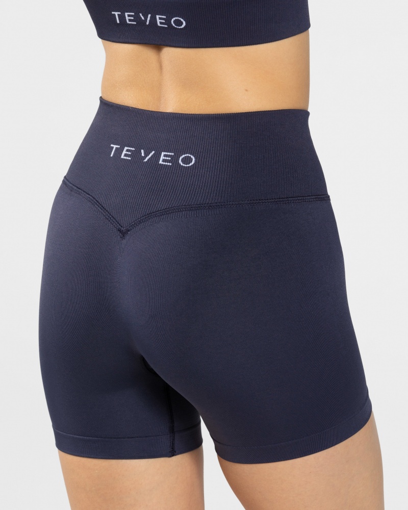 Dark Blue Women's Teveo Sensation Mini Shorts | 8432-TNLVF