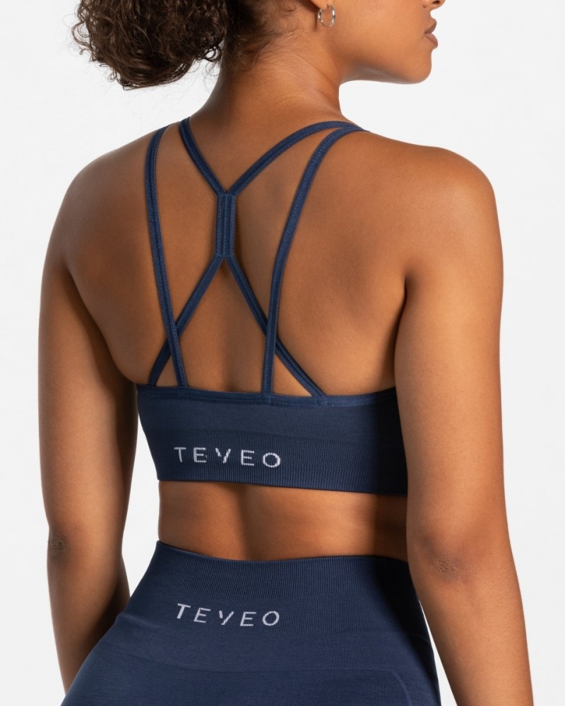 Dark Blue Women's Teveo True Bras | 1694-WDRZE