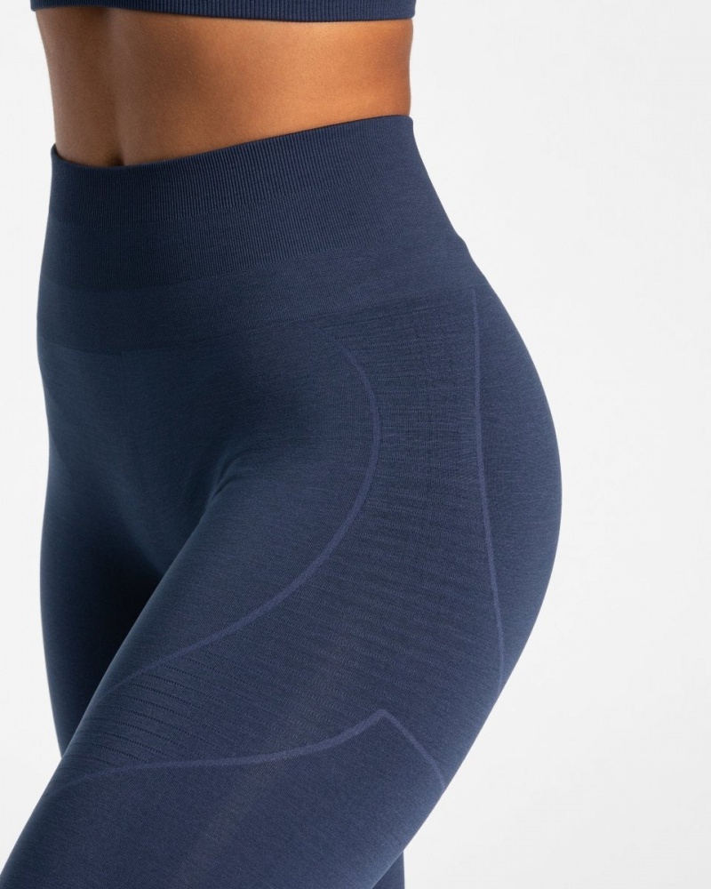 Dark Blue Women's Teveo True Leggings | 5307-EYSFC