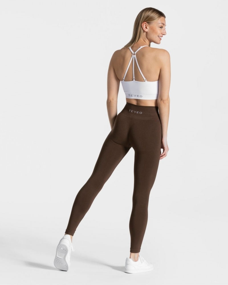 Dark Brown Women's Teveo Classy Leggings | 0832-YSCQB