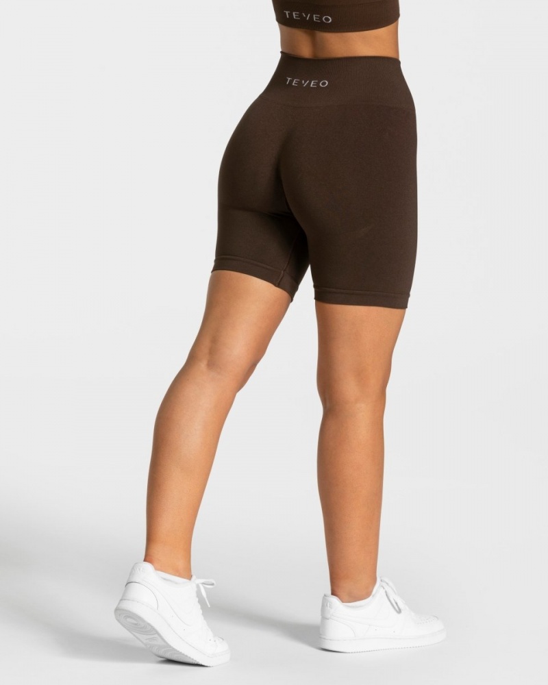 Dark Brown Women's Teveo Classy Shorts | 7940-MQWEC