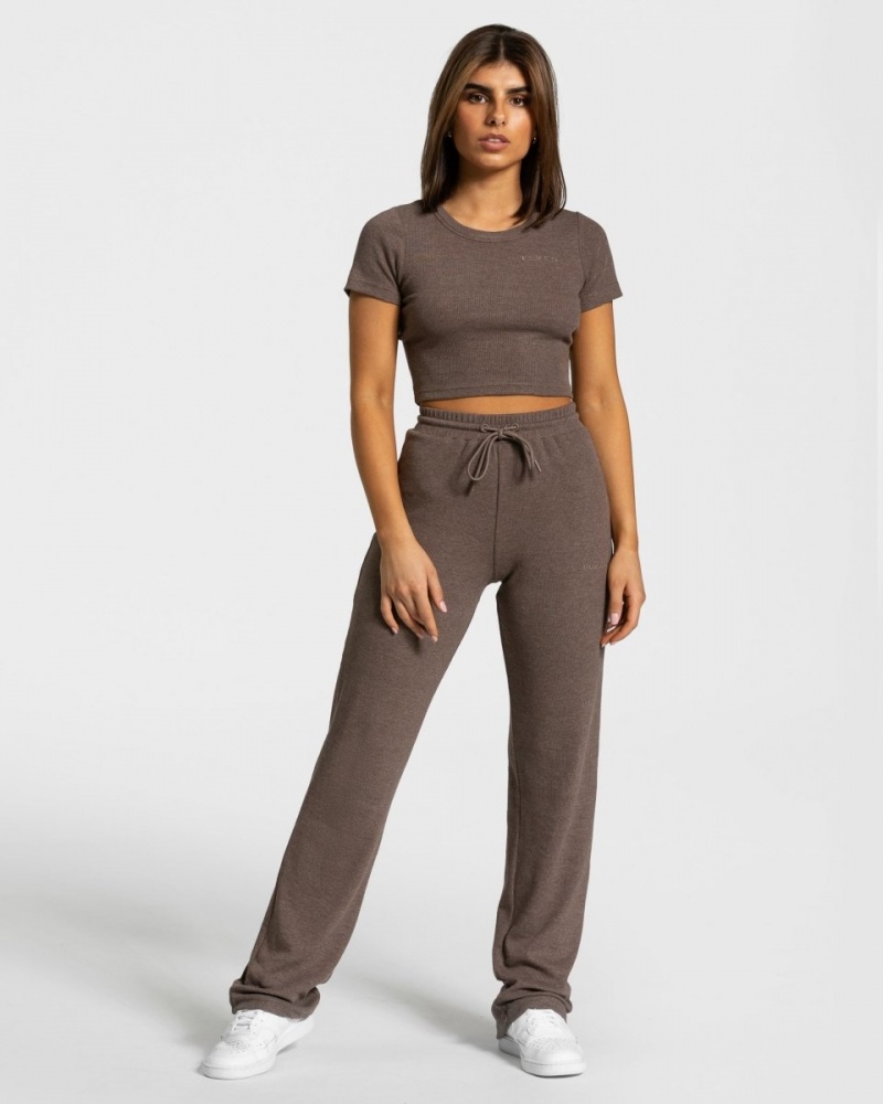 Dark Brown Women's Teveo Lounge Pants | 6471-NAYBM