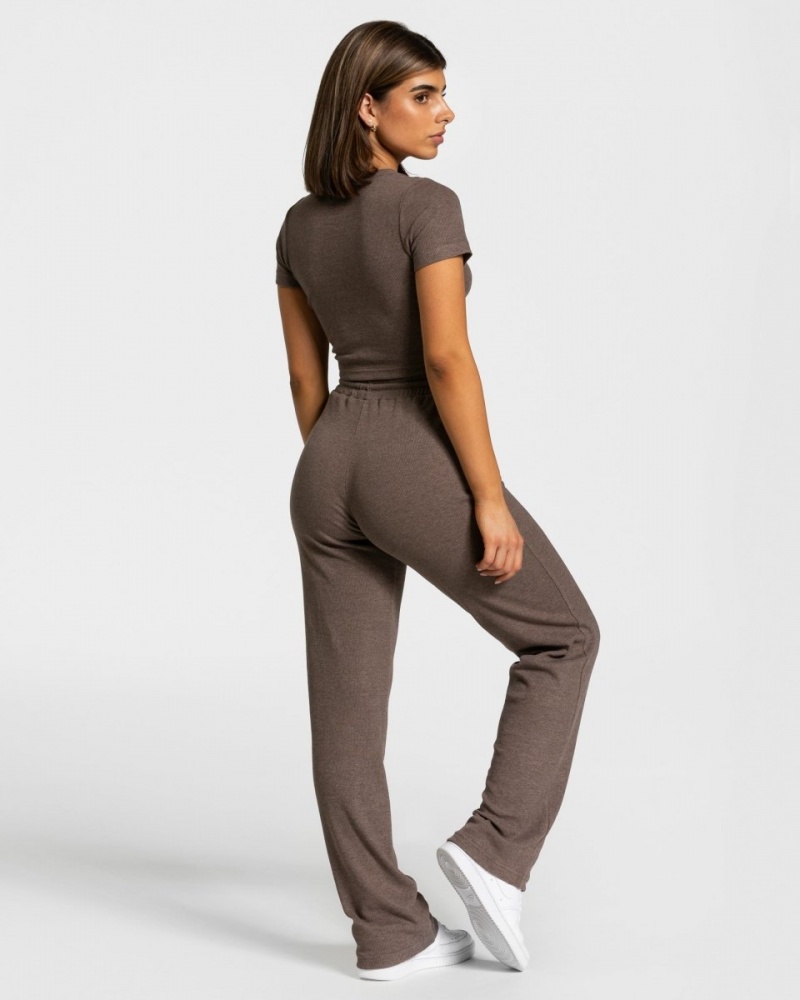 Dark Brown Women's Teveo Lounge Pants | 6471-NAYBM