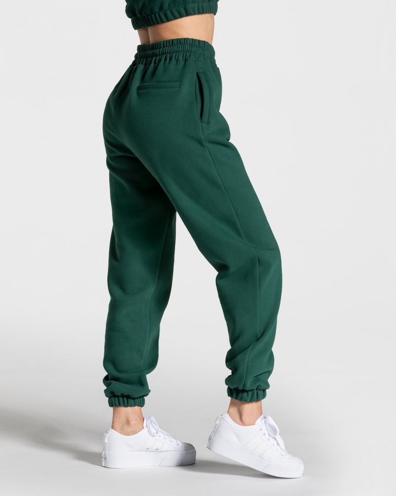 Dark Green Women's Teveo College Oversized Jogger | 3916-ATJIU