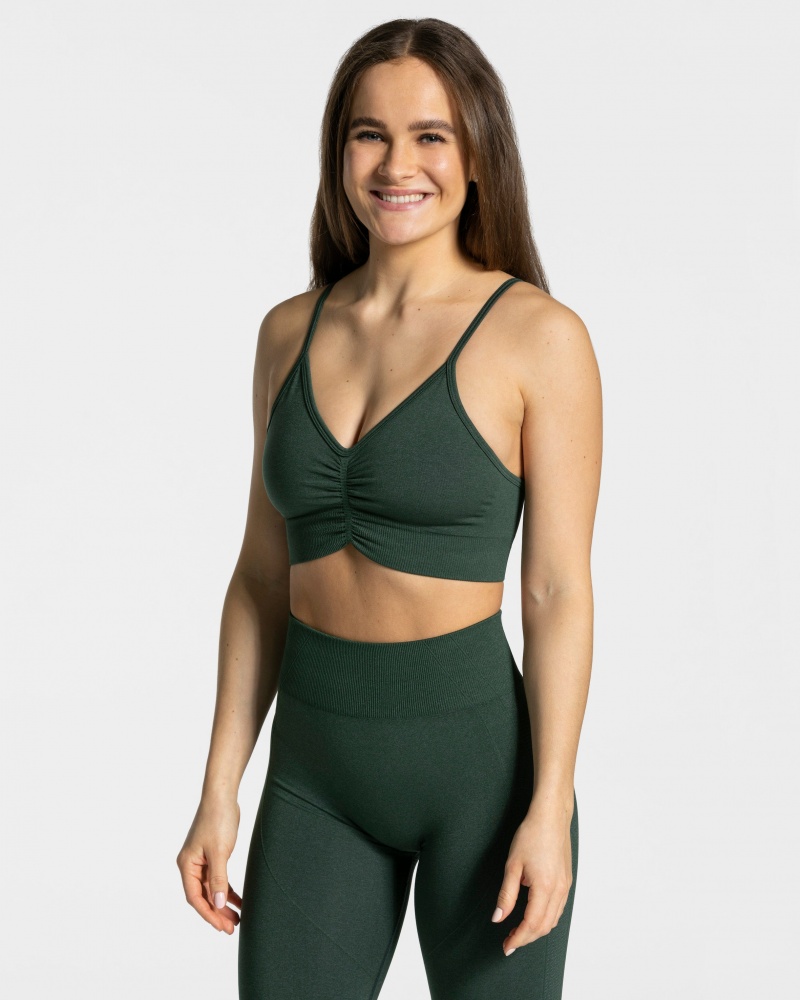 Dark Green Women\'s Teveo Focus Bras | 1923-FRULO