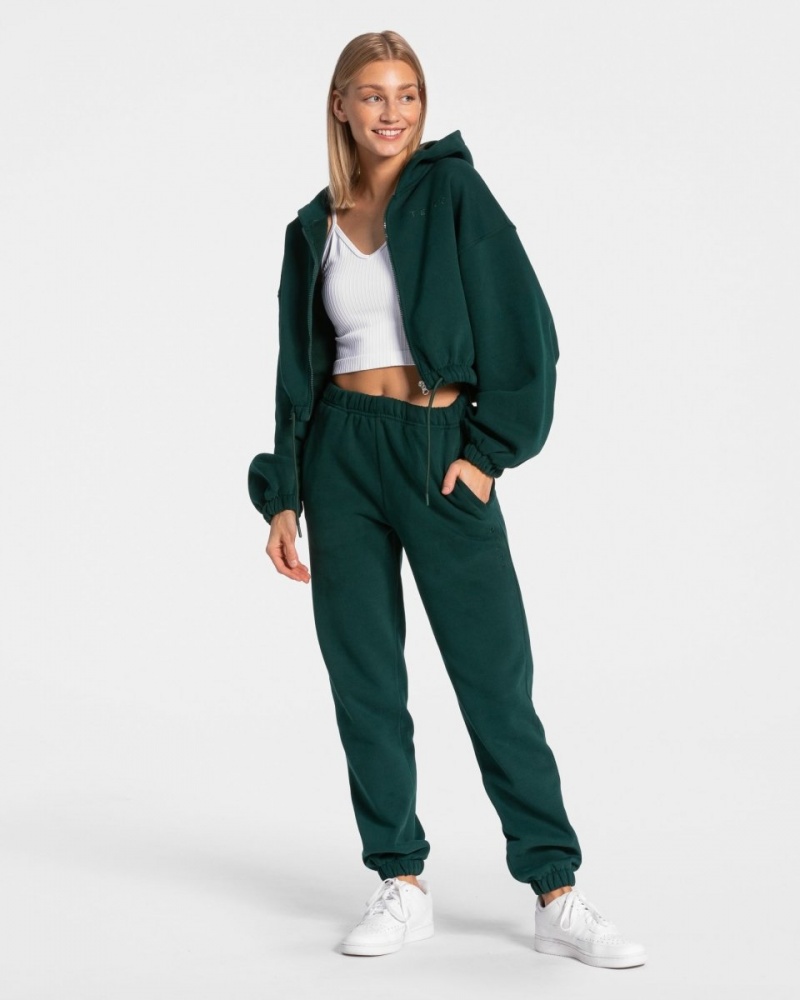 Dark Green Women's Teveo Iconic Oversized Jogger | 0581-SCAMP