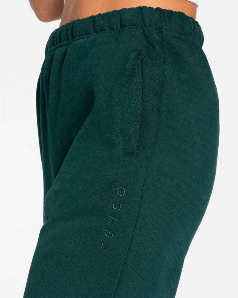 Dark Green Women's Teveo Iconic Oversized Jogger | 0581-SCAMP