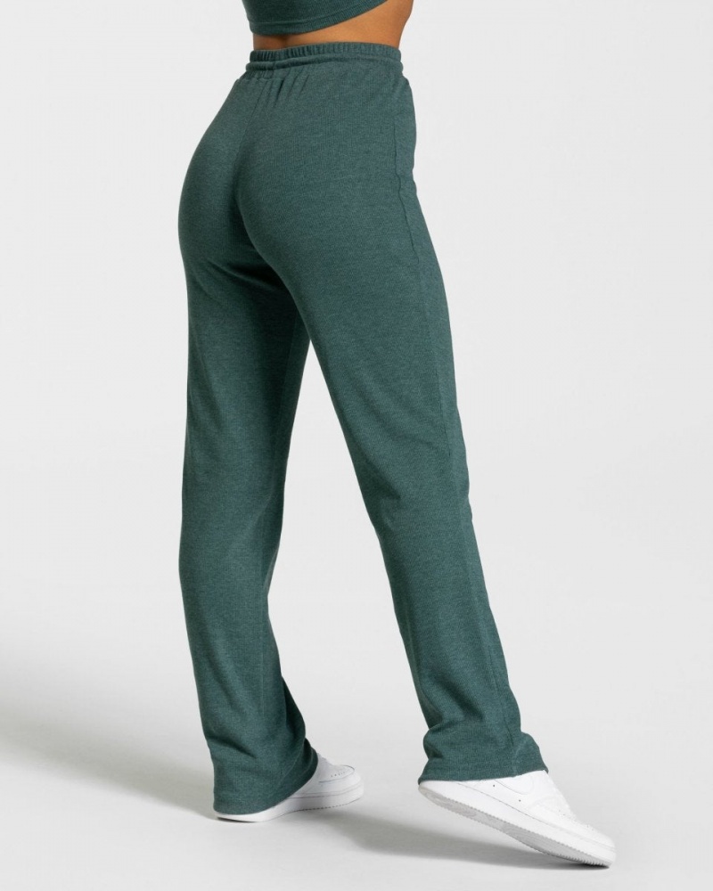 Dark Green Women's Teveo Lounge Pants | 3842-WDKUH