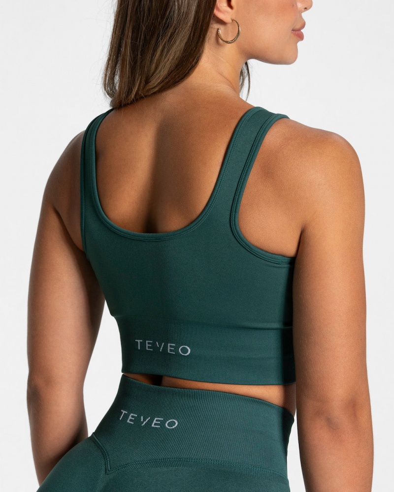 Dark Green Women's Teveo Sensation Bras | 3857-PGEZB