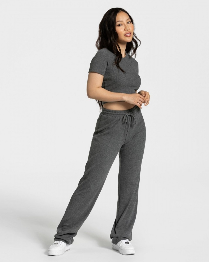 Dark Grey Women's Teveo Lounge Pants | 6745-UYOHE