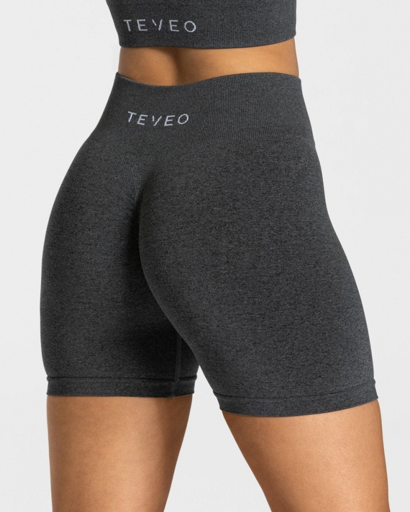 Dark Grey Women's Teveo Timeless Scrunch Shorts | 6970-GRYCF