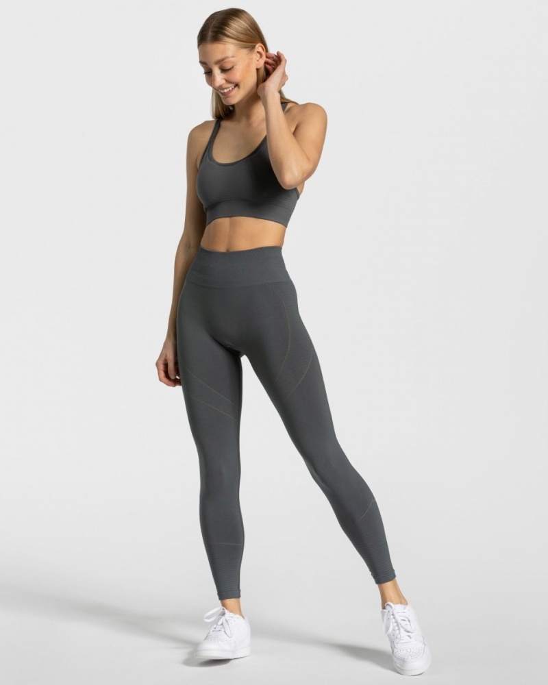 Dark Grey Women's Teveo True Leggings | 5012-TUGKJ