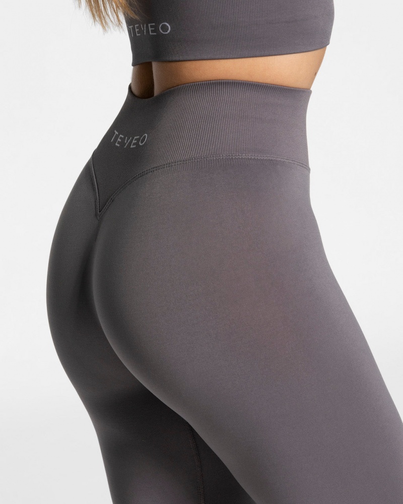 Deep Grey Women's Teveo Sensation Leggings | 9582-OLEUX