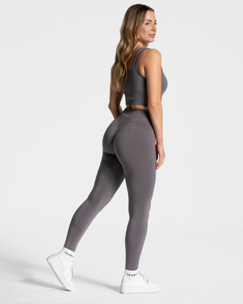 Deep Grey Women's Teveo Sensation Leggings | 9582-OLEUX