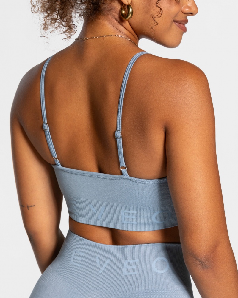 Grey Blue Women's Teveo Focus Bras | 6230-WTXUS