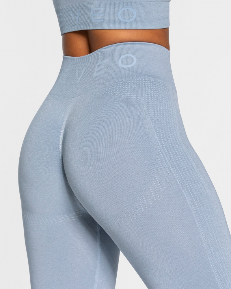 Grey Blue Women's Teveo Focus Scrunch Leggings | 5439-XAFIG