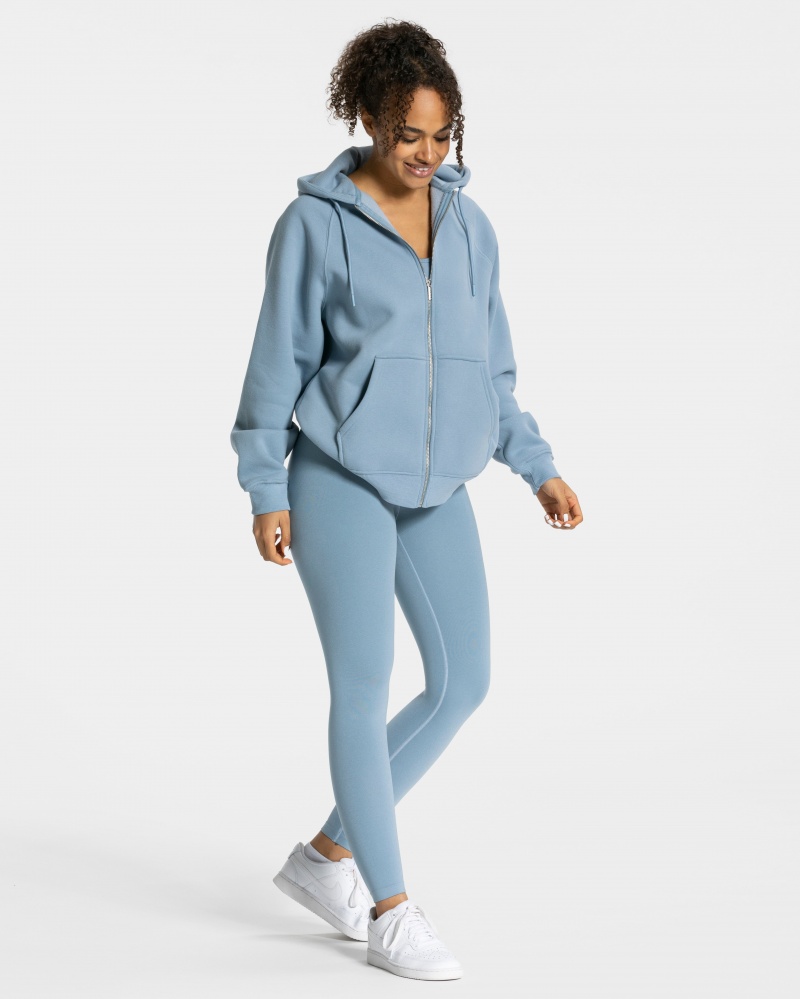 Grey Blue Women's Teveo Statement Oversized Jackets | 1730-BTWJN