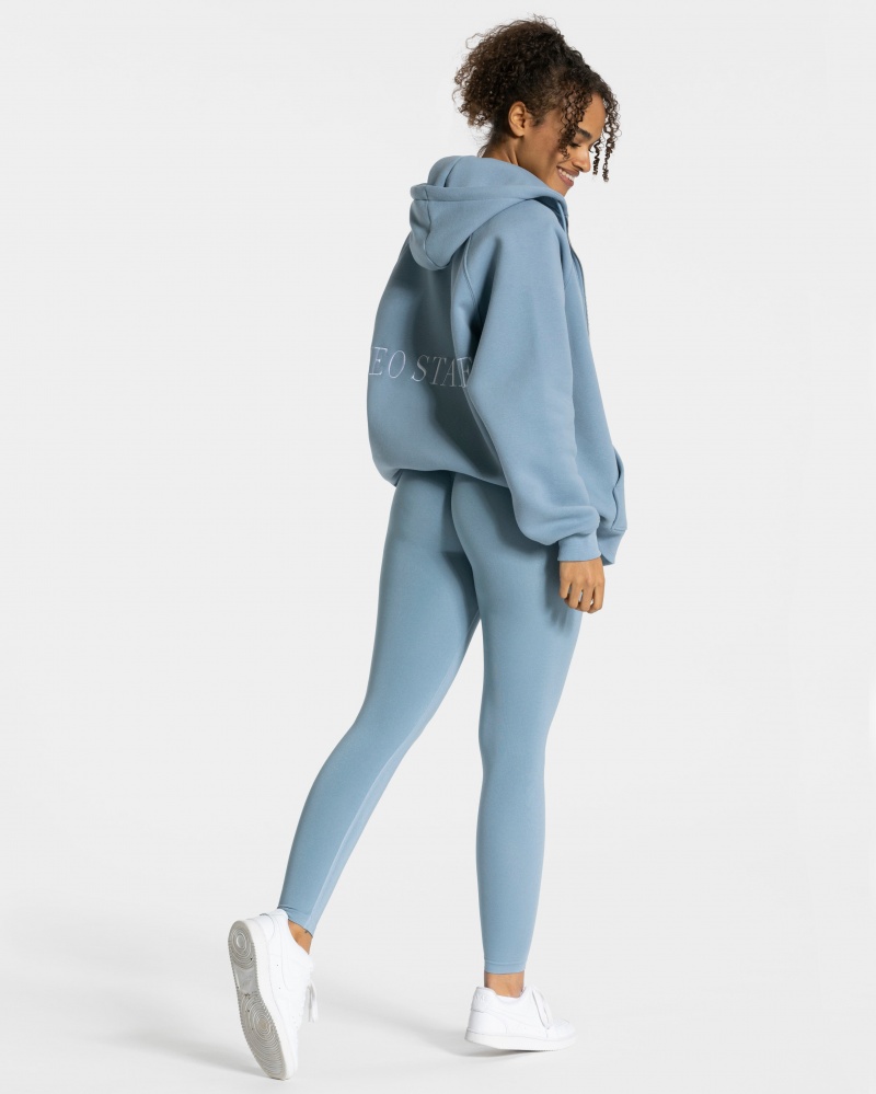 Grey Blue Women's Teveo Statement Oversized Jackets | 1730-BTWJN