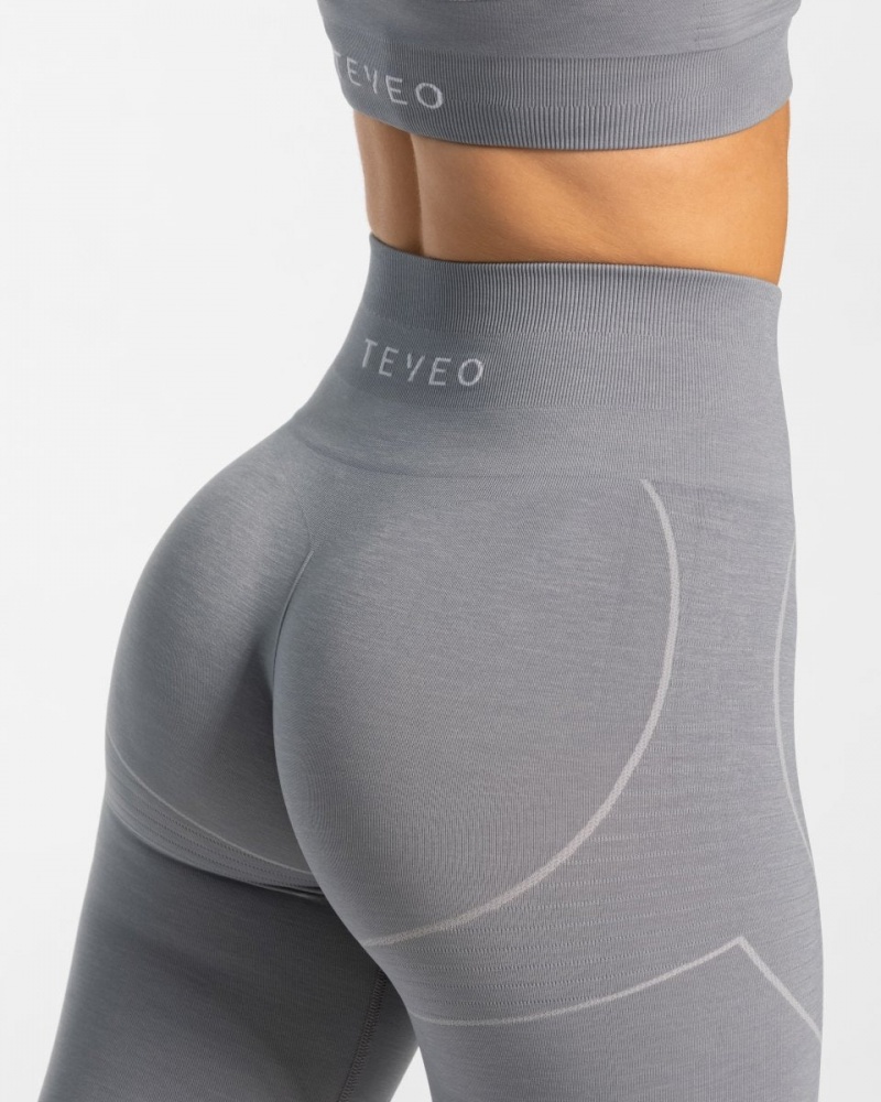 Grey Blue Women's Teveo True Leggings | 8904-XDRAU