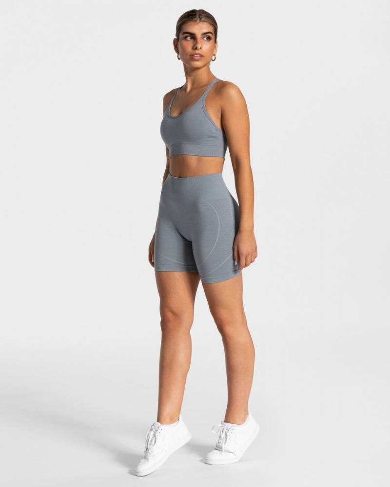 Grey Blue Women's Teveo True Shorts | 3460-KMPWZ