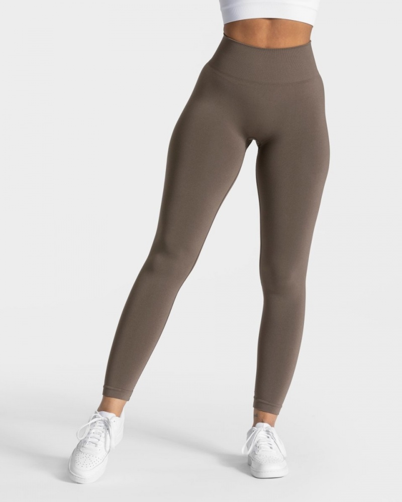 Grey Brown Women\'s Teveo Classy Leggings | 5072-VYKGX