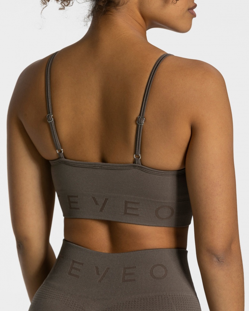 Grey Brown Women's Teveo Focus Bras | 4795-OWIXV