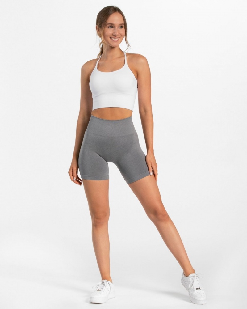 Grey Women's Teveo Classy Shorts | 8465-DXFAI