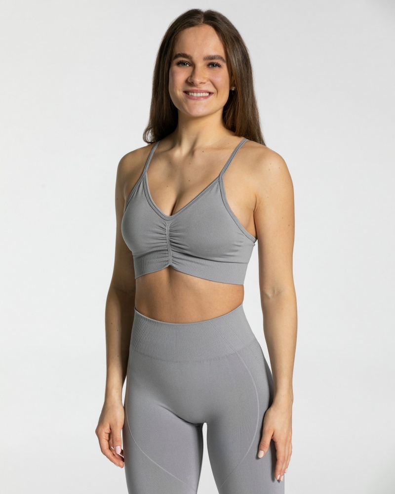 Grey Women\'s Teveo Focus Bras | 2970-VBKDZ